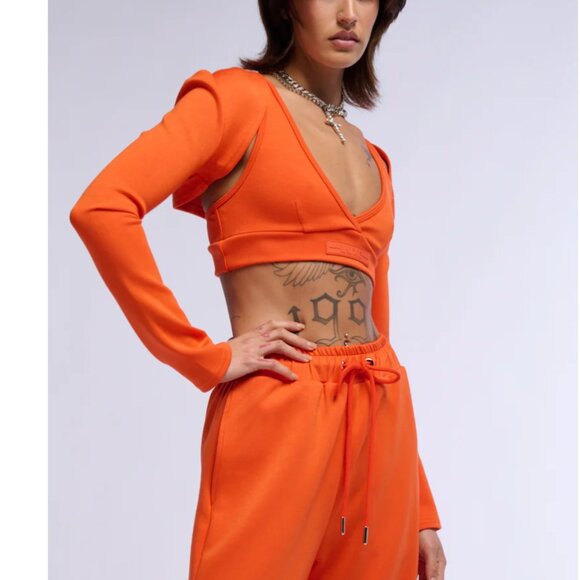 Miz PAXTON Super Luxe Bolero Top in Orange L/XL - Picture 5 of 9